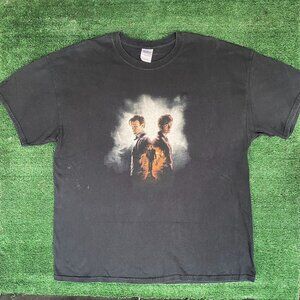 Vintage Y2K Doctor Who Shirt Black Geek Retro Movie Film Tee